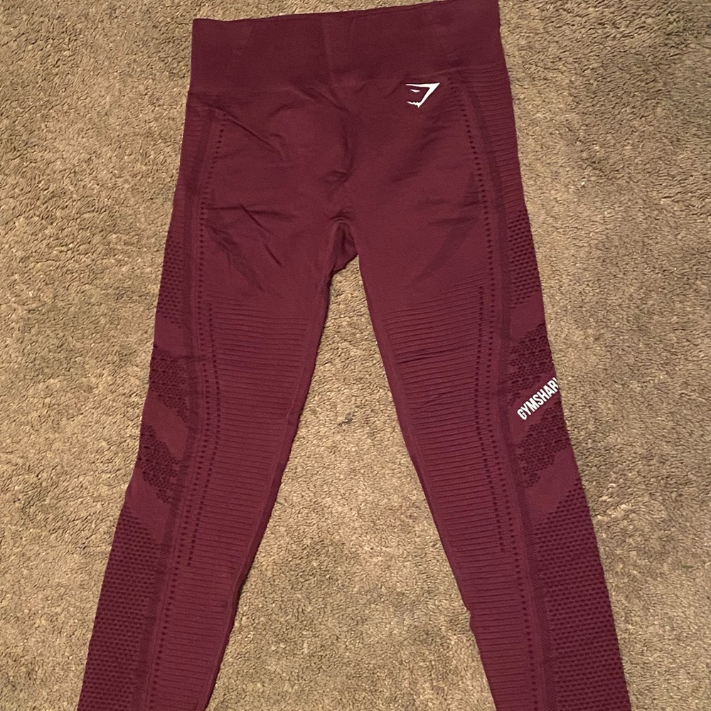 Gymshark Energy+ Seamless Leggings- Maroon- Medium
